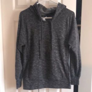 Green Tea Hooded Sweatshirt Women’s Size Medium Charcoal Gray Blend